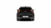 Schwarzer Hyundai Kompakt-SUV von hinten vor schwarzem Hintergrund, modernes Rücklichtdesign sichtbar