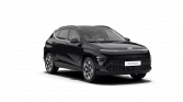 Schwarzer Hyundai Elektro-SUV seitlich aufgenommen auf neutralem Hintergrund, futuristisches Design