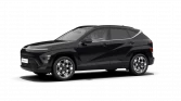 Schwarzer Hyundai kompakter SUV seitlich in urbaner Umgebung mit sportlichem Design und LED-Beleuchtung
