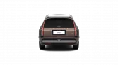 Heckansicht eines braunen Hyundai SUV mit futuristischen LED-Rücklichtern vor neutralem Hintergrund