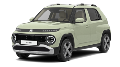 Salbeigrüner Hyundai SUV in Front‑Dreiviertelansicht im weißen Studio, Hyundai alle Modelle
